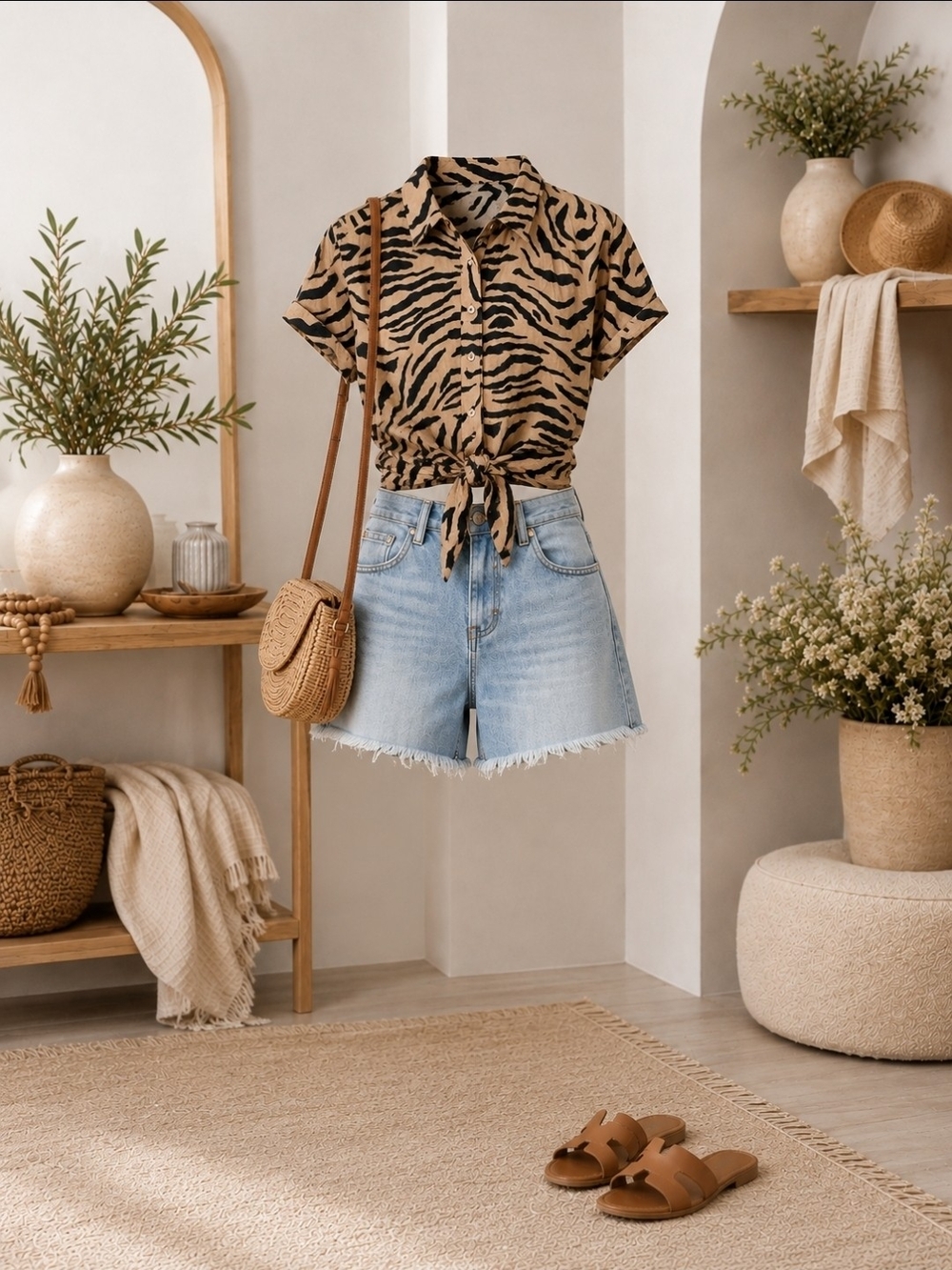 Women's Size M Nine West Front Tie Crop Top